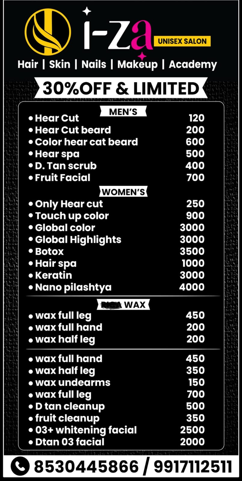 chandana's beauty parlour work